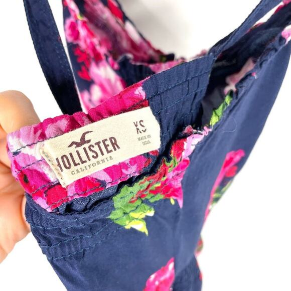 Hollister Blue Floral Mini Summer Dress XS - Picture 5 of 8